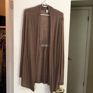 Long tan cardigan